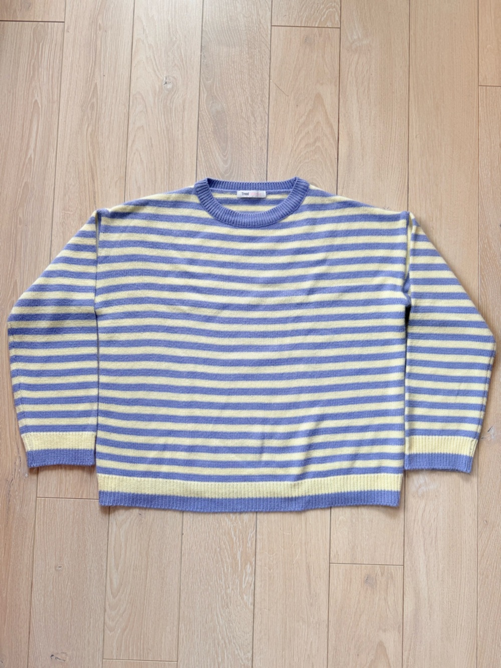 Trend Collection Korean Brand Striped Crewneck Sweater in Blue & Cream